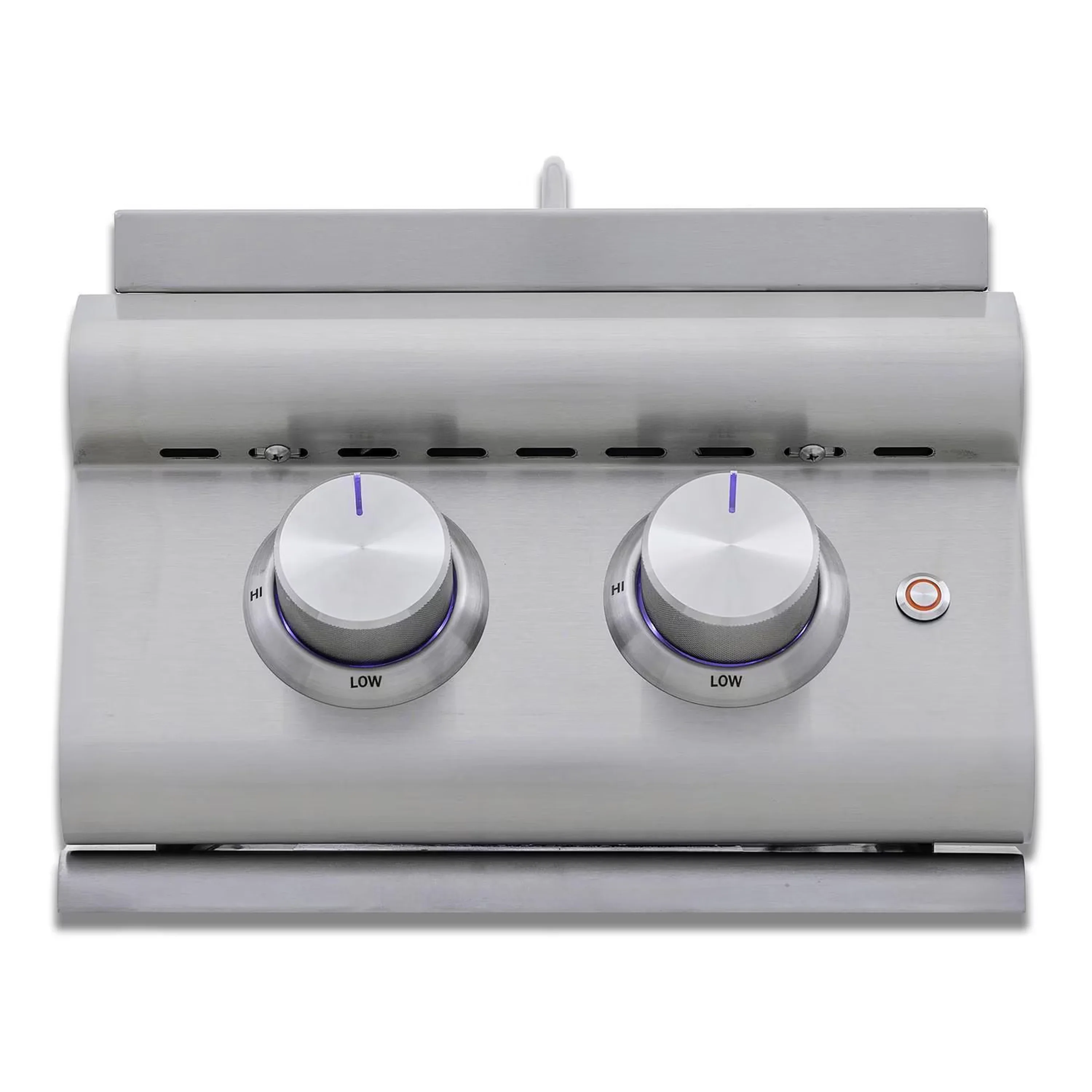 Blaze LTE+ Natural Gas Double Side Burner with Lid in Stainless Steel (BLZ-SB2-LTE3-NG)