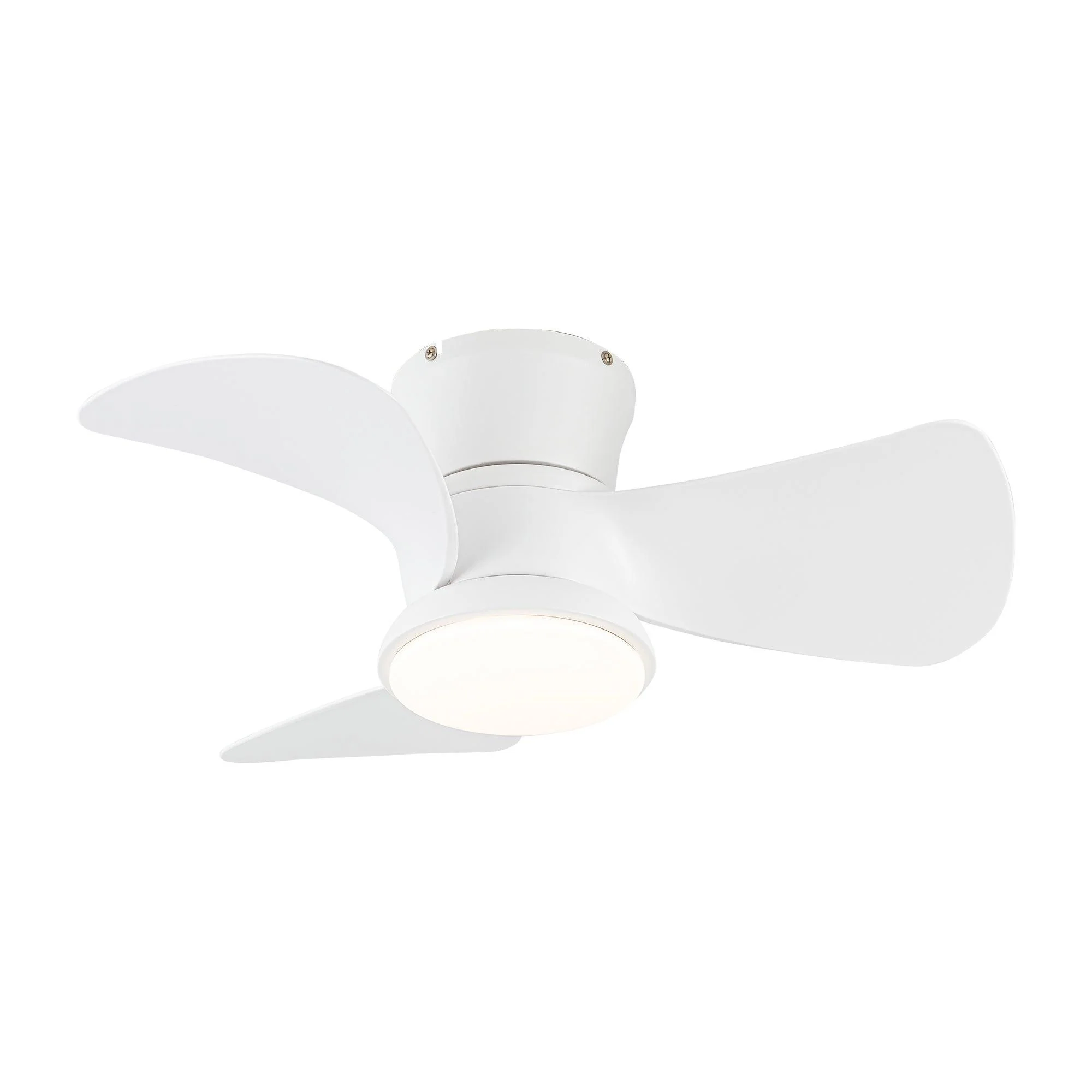 Parrot Uncle 31-Inch Mazon Modern DC Motor Flush Mount Reversible Ceiling Fan with LED Lighting and Remote Control