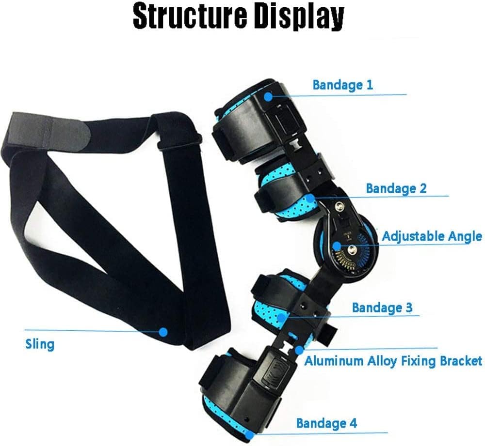 Hinged Elbow Brace With Strap, Post OP Elbow Brace Stabilizer Splint Arm Orthosis Injury Recovery Support For Post Op Elbow Fracture Rehabilitation,Left