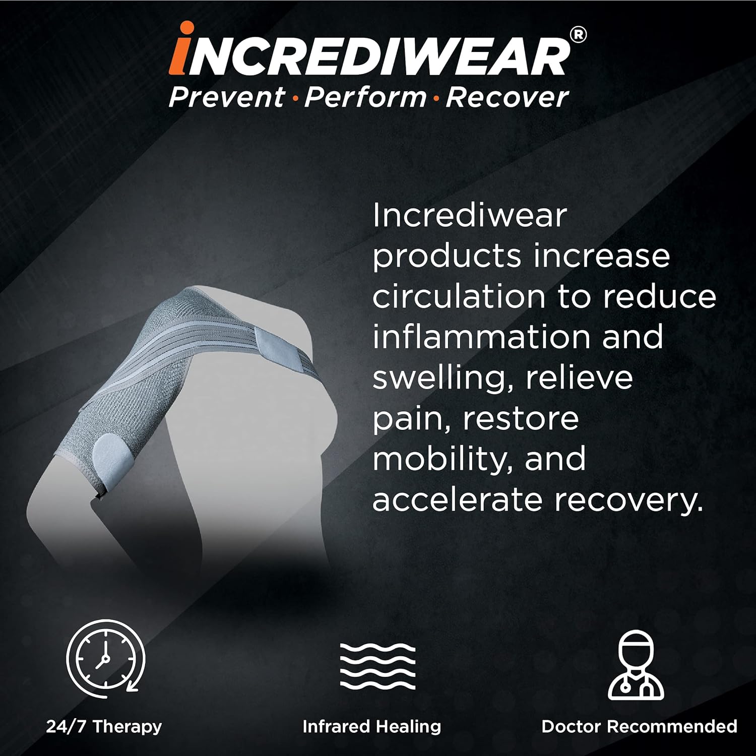 Incrediwear Shoulder Brace for Men and Women – Shoulder Support Brace Supports Shoulder Recovery & Shoulder Pain Relief, Reduces Inflammation and Swelling, Designed for Left & Right Shoulder (X-Large)