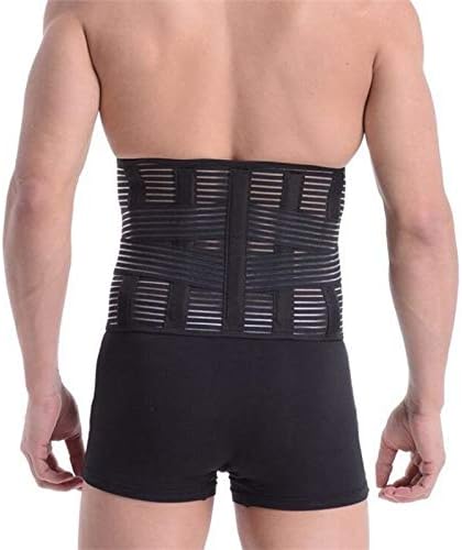 Posture Corrector Orthopedic Corset Back Support Belt Men Back Brace Belt Lumbares Spine Support Back Bracex,Black-XL