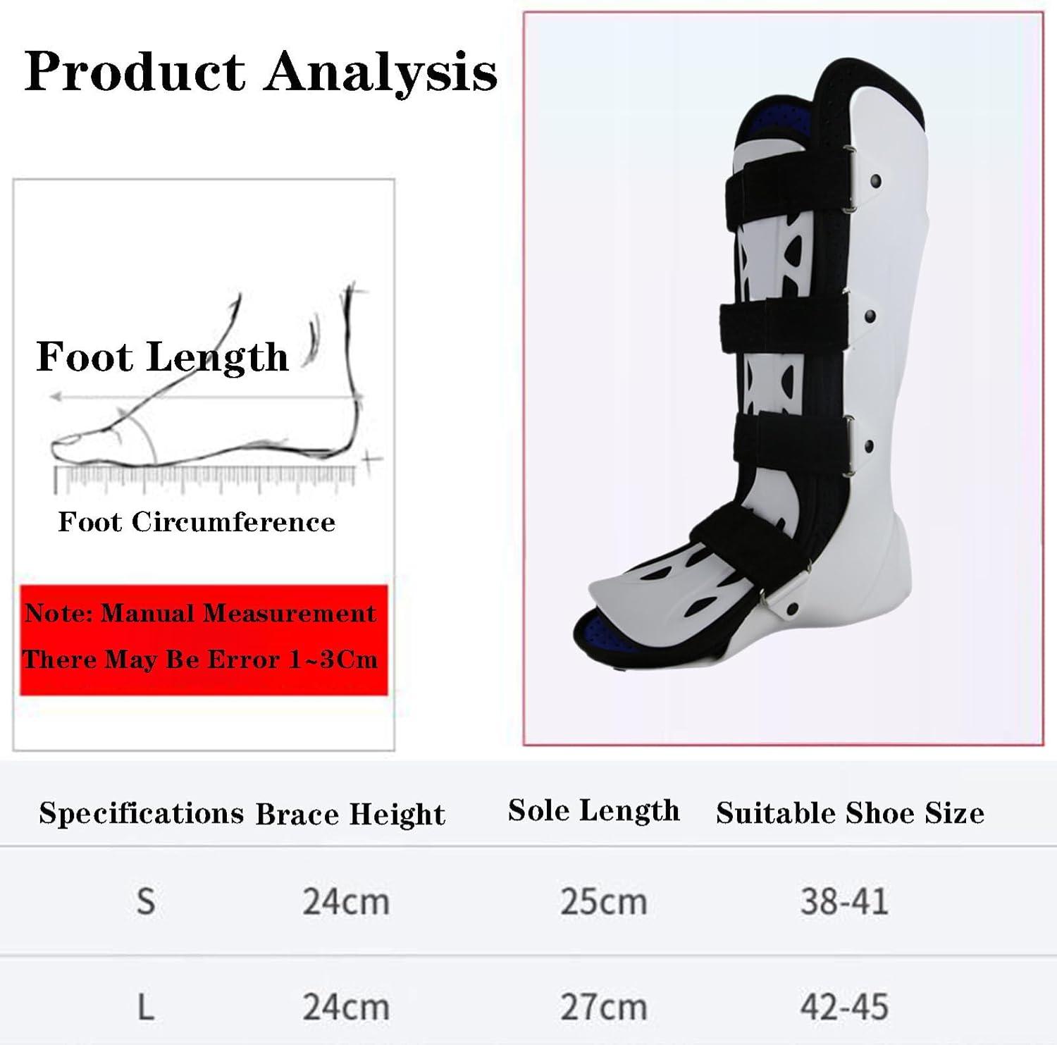 Orthopedic Sleeping Immobilizer, Orthosis Leg Brace Support, Sleeping Drop Foot Support for Ankle Or Foot Sprained Injuries Fracture,B 1 Pair,L-A 1 Pair-Large