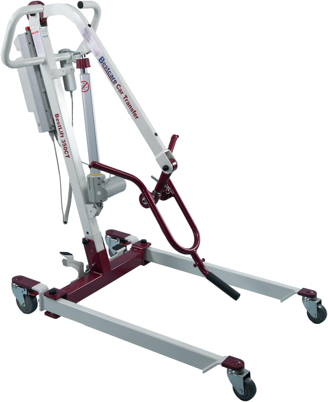 Bestcare PL350CT Mobile Electric Floor Lift - 350 lb Capacity | Compact and Foldable Design | Ideal for Car Transfers, Wheelchairs, and Beds | Easy-to-Use Portable Patient Lift