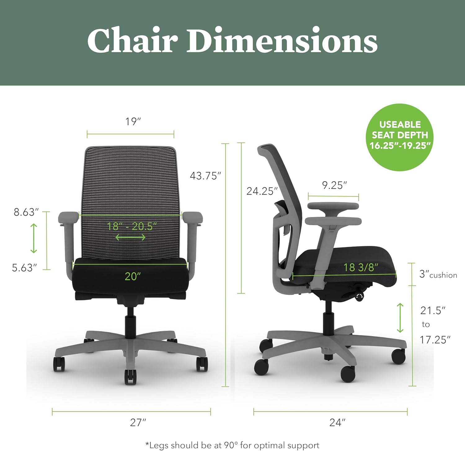 HON Ignition 2.0 Low Back Task Chair, Spectrum Mesh, Advanced Synchro-Tilt Control, Office Chair with Lumbar Support, Height and Width Adjustable Arms, Titanium Frame, Blueberry