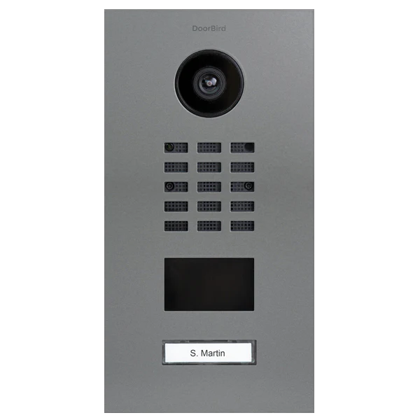 DoorBird D2101V IP Video Door Station, 1 Call Button in Grey Aluminium, RAL 9007