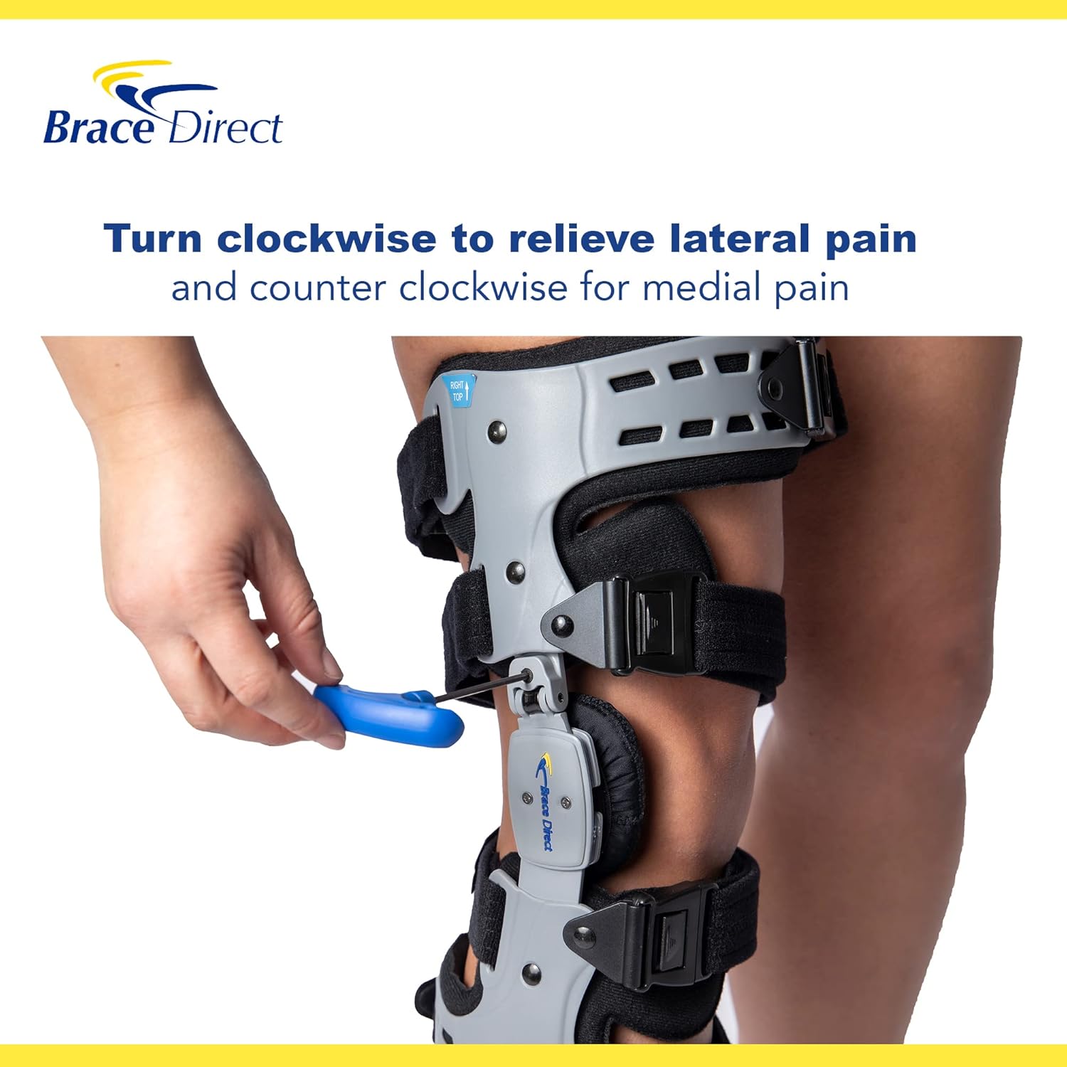 Brace Direct OA Unloader Brace + Heated Knee Massager- Complete Knee Pain Relief Bundle- For Osteoarthritis, Arthritis, Injury, Stiffness