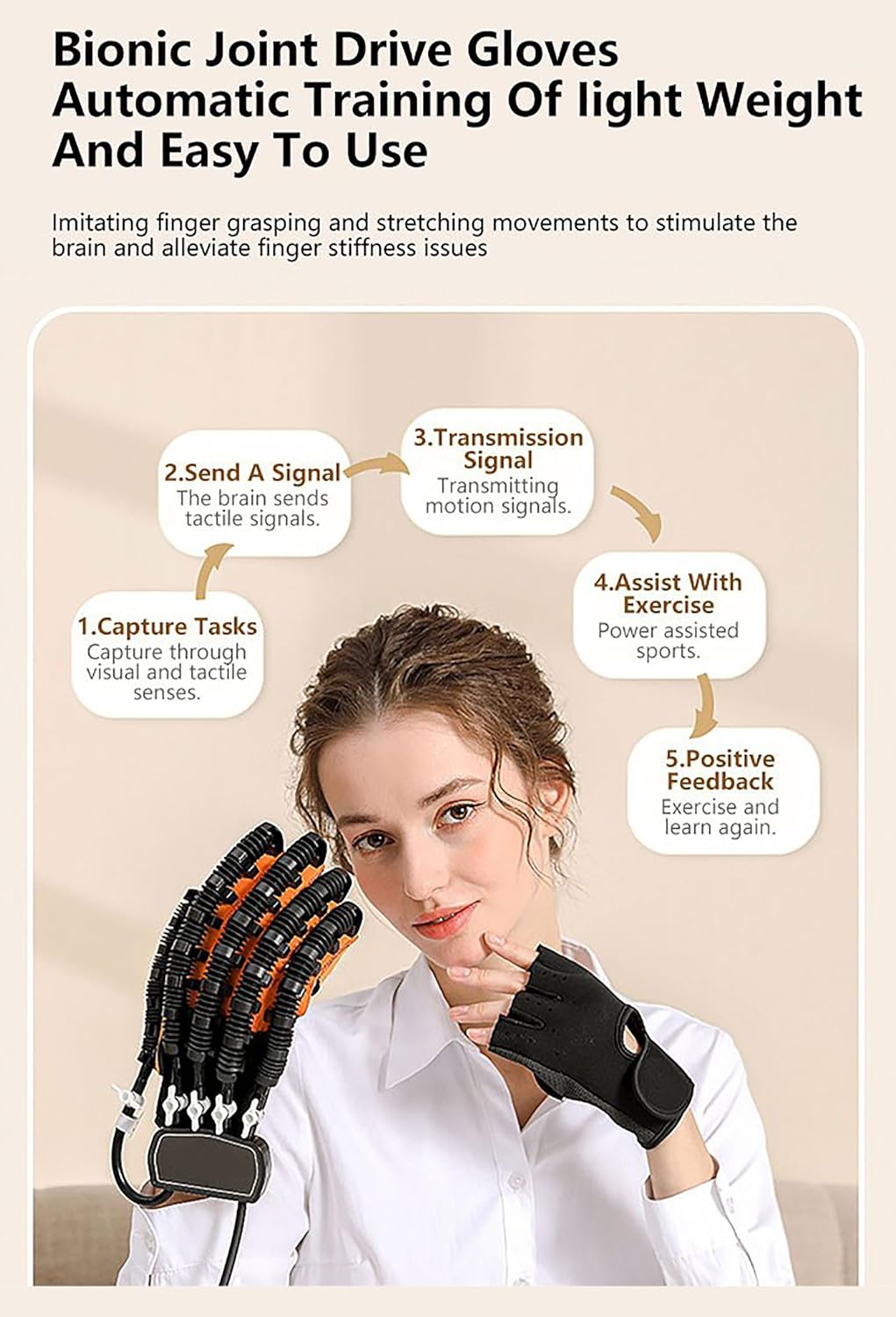 2025 Upgrade Hand Rehabilitation Robot Gloves, Strength Adjustment, Split Finger/Mirror Training Rehabilitation Hand Glove, for Hand Dysfunction Recovery