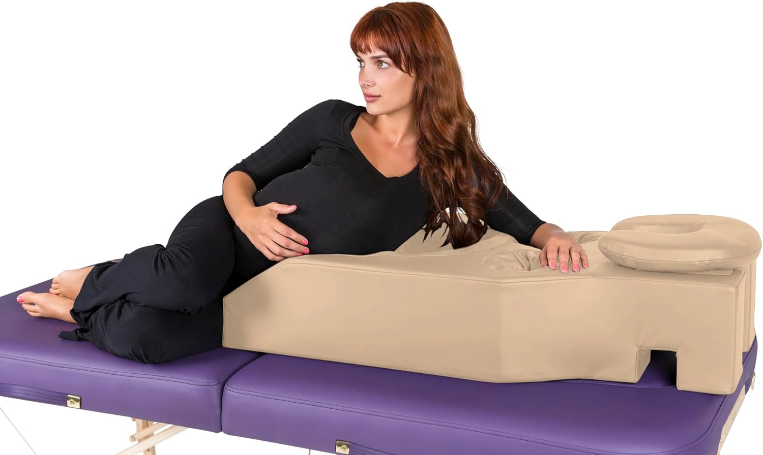 EarthLite Pregnancy Massage Cushion & Headrest - Full Body Pregnancy Bolster/Ideal After Breast Surgery & Lower Back Pain