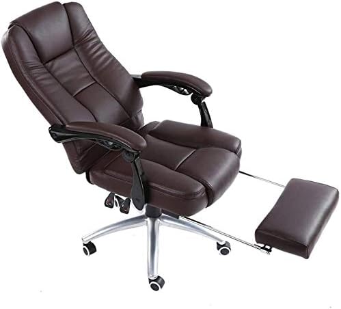 Executive Swivel Adjustable Swivel Office Desk Chair with Armrests Lumbar Support Desk Ergonomic Chair Desk Gaming Chair High Back Chair Task Swivel Executive Computer Chair Boss (Brown)
