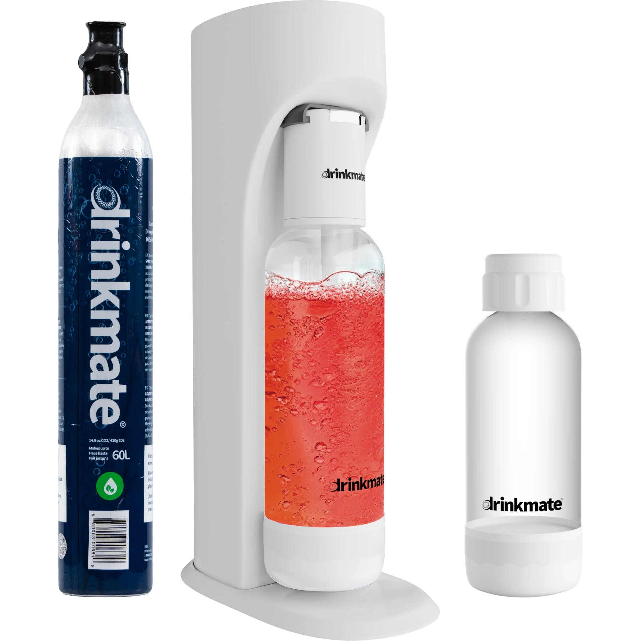 Drinkmate OmniFizz Sparkling Water and Soda Maker 1 Cylinder and extra 0.5L Bottle Special Bundle