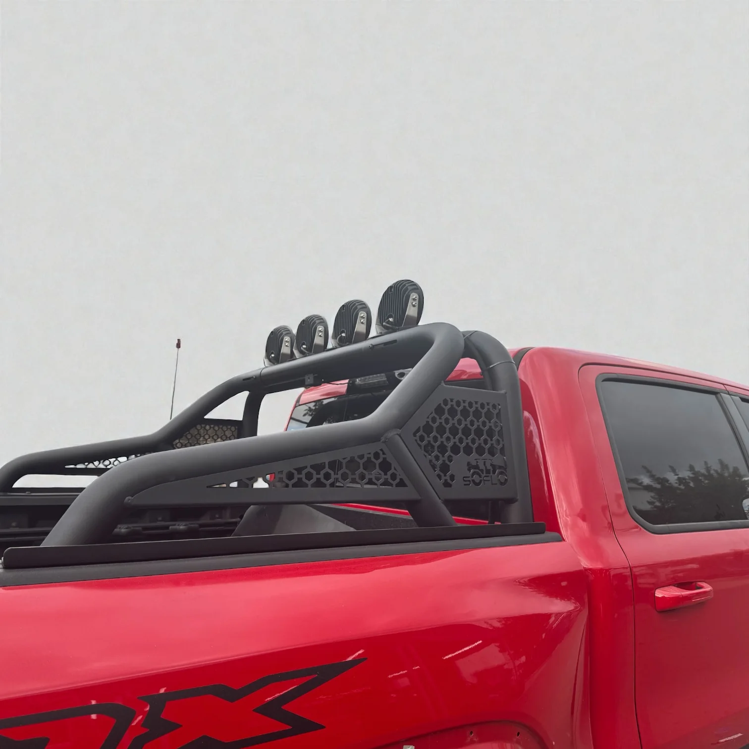RAM TRX 2021-2024 REAR BED CHASE RACK WITH (4) 6” LED LIGHTS
