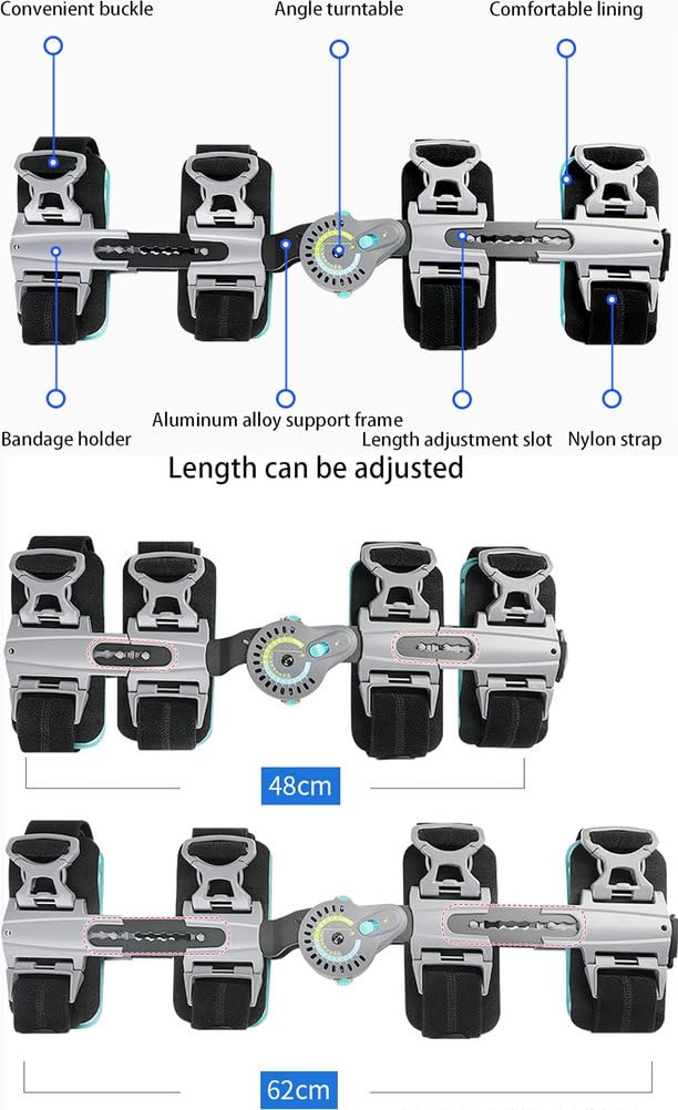 Adjustable Hinged Knee Brace ROM Knee Immobilizer Brace Leg Braces Orthopedic Patella Orthosis for Postoperative Recovery,Right Side