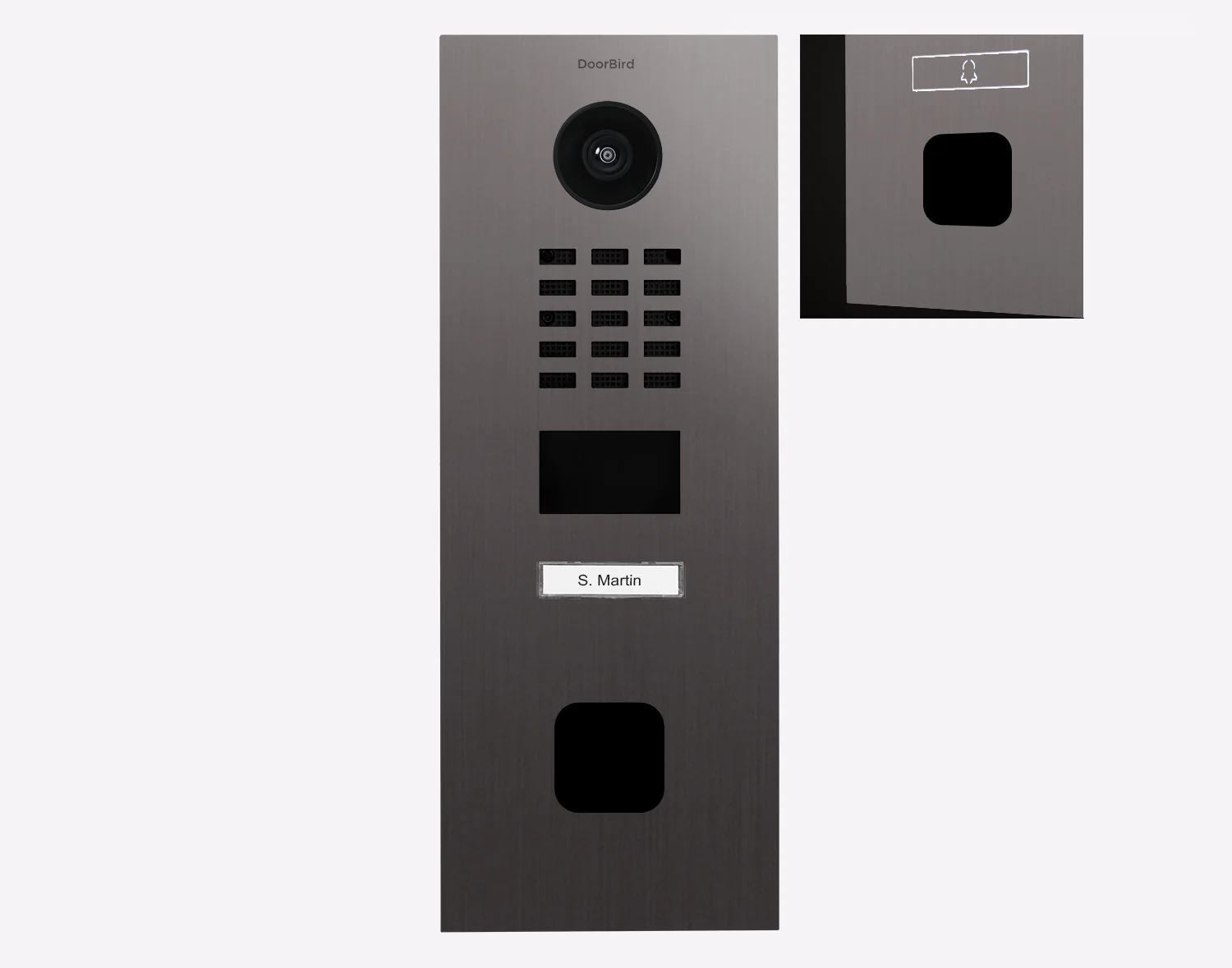 DoorBird D2101FV EKEY Sline IP Video Door Station in Stainless Steel in Titanium