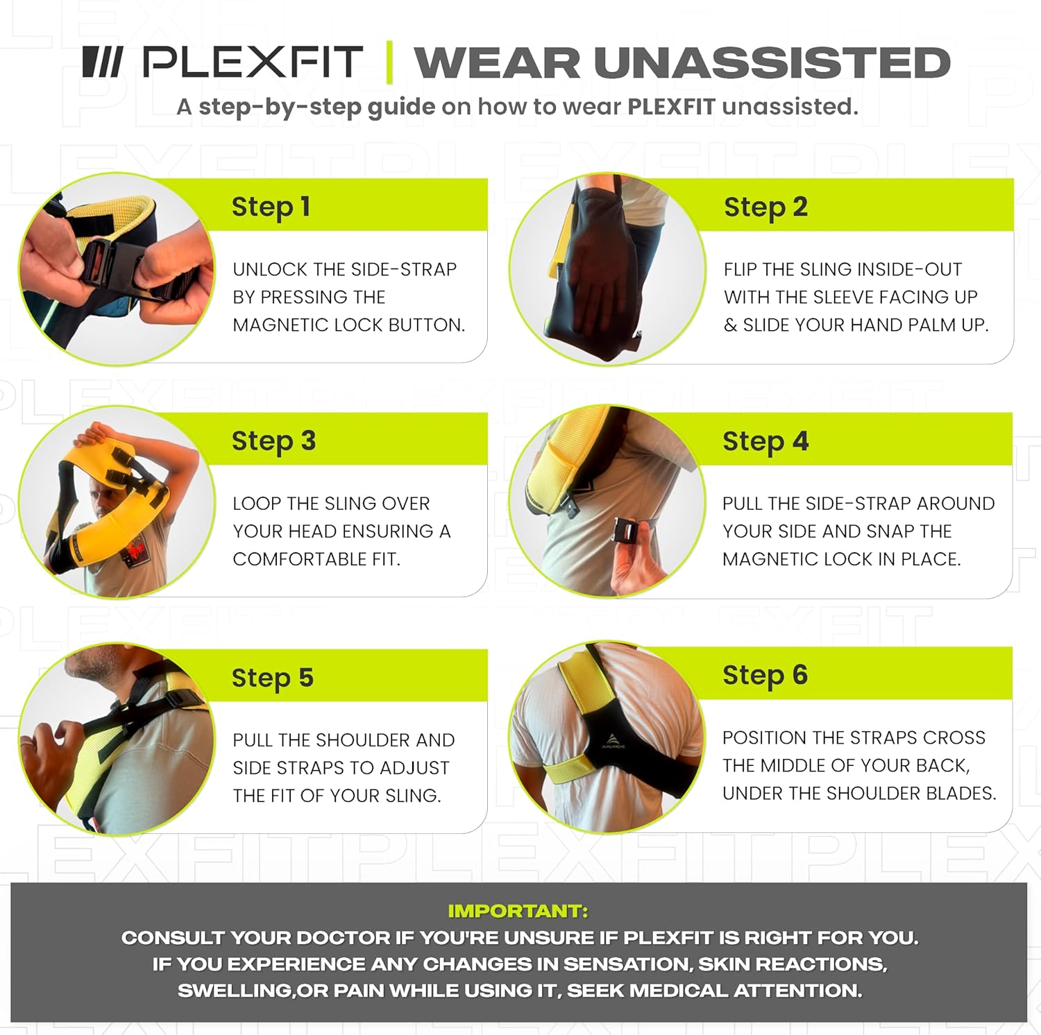 Athletic Arm Sling Class A Medical Device - Shoulder Sling Immobilizer for Injury Support - for Elbow & Wrist Too - Men & Women (Medium Left, Black)