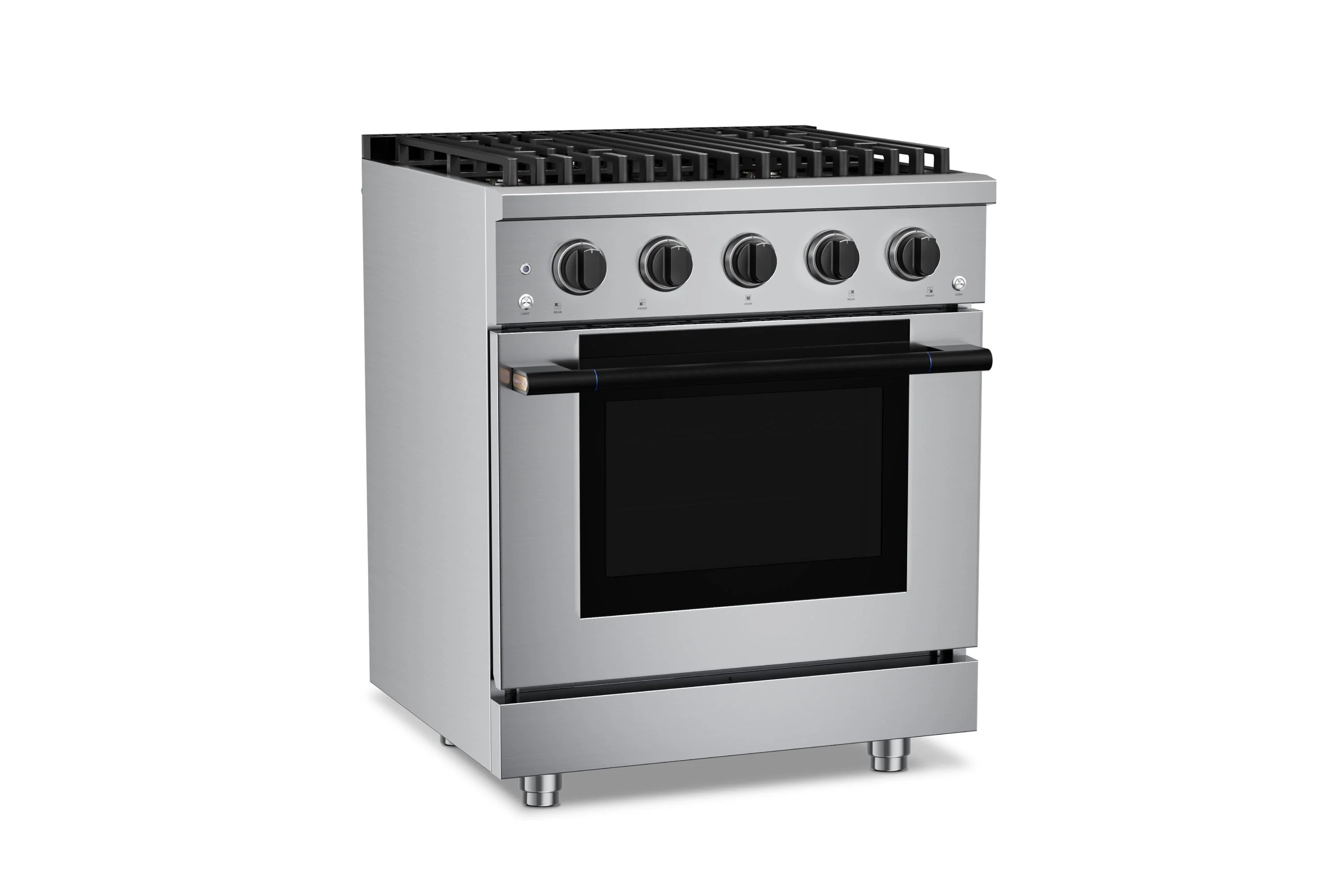 Hauslane HausPro Series 30-Inch Gas or Dual Fuel Range with 4 Burners and Convection Oven in Stainless Steel