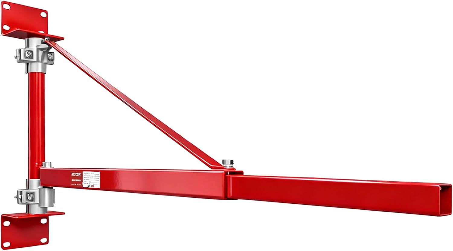 Wall Mount Jib Crane,1320 Lbs Max Load Capacity,Hoist Swing Arm with 180° Swivel Adjustable Pole,Heavy Duty Electric Hoist Support Arm for Hoist, Scaffolding Lift, Workshop, Garage, Warehouses