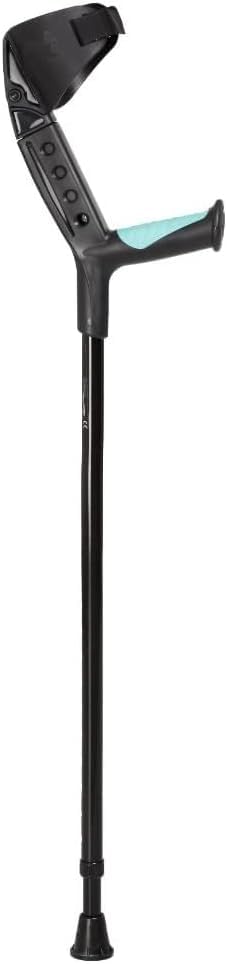 Adjustable Elbow Crutch, Universal Size, Ergonomic Mobility Support Aid for Adults, Black, 1 Unit