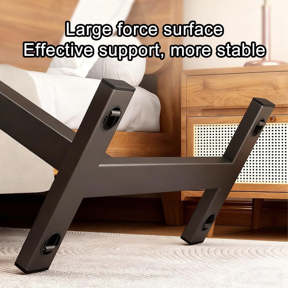 Bed Table Height Adjustable Overbed Table with Wheels Laptop Desk Mobile Bedside Tables for Bed Sofa Standing Desk(Champagne+Black Frame,80x40cm)