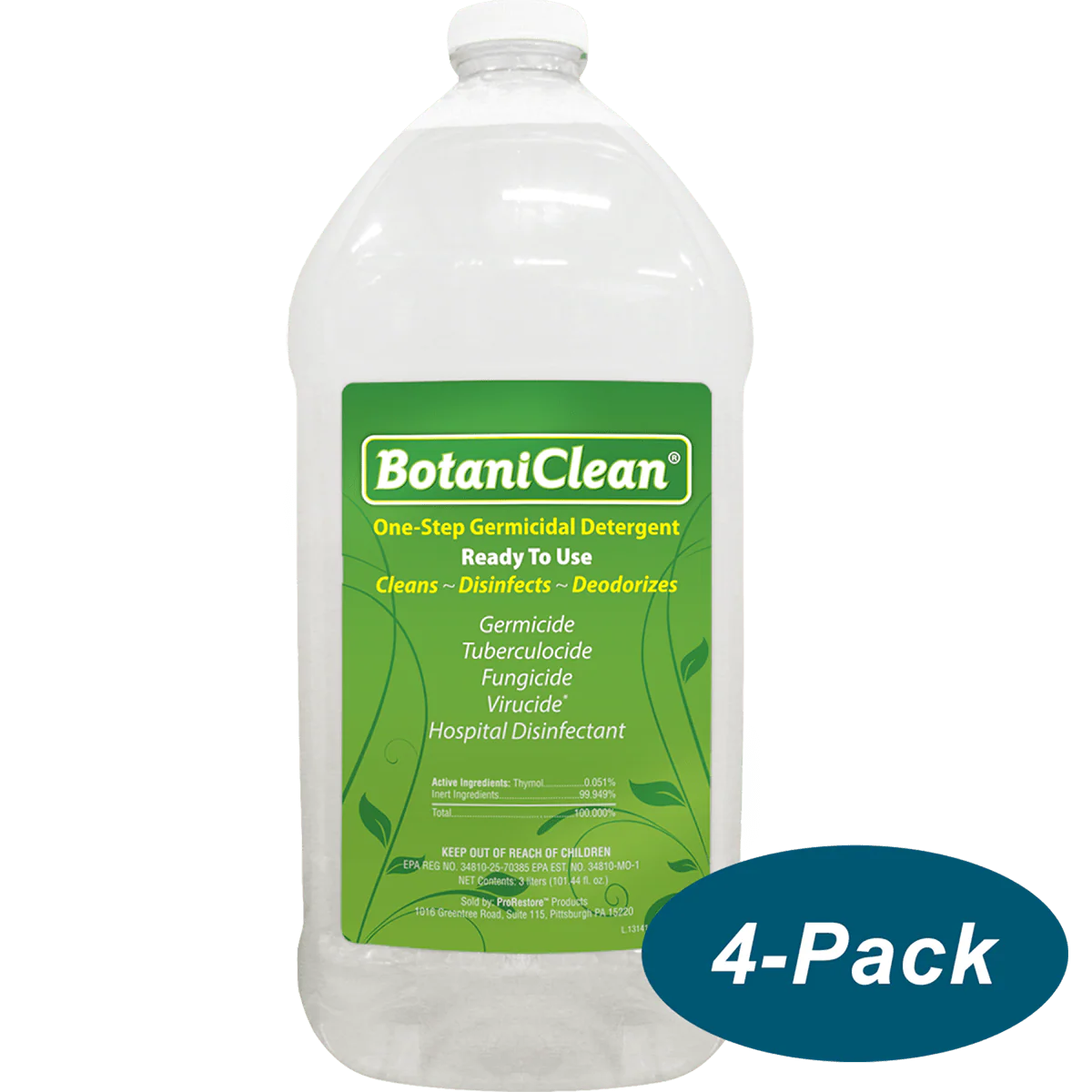 MediClean BotaniClean Germicidal Disinfectant - Case of 4