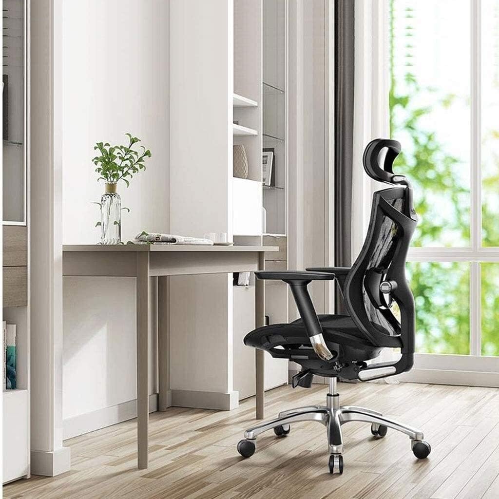 Executive Swivel Adjustable Swivel Office Desk Chair with Armrests Lumbar Support Desk Ergonomic Chair Computer Chair Home Engineering Office Chair Comfortable Reclining (Vermilion)