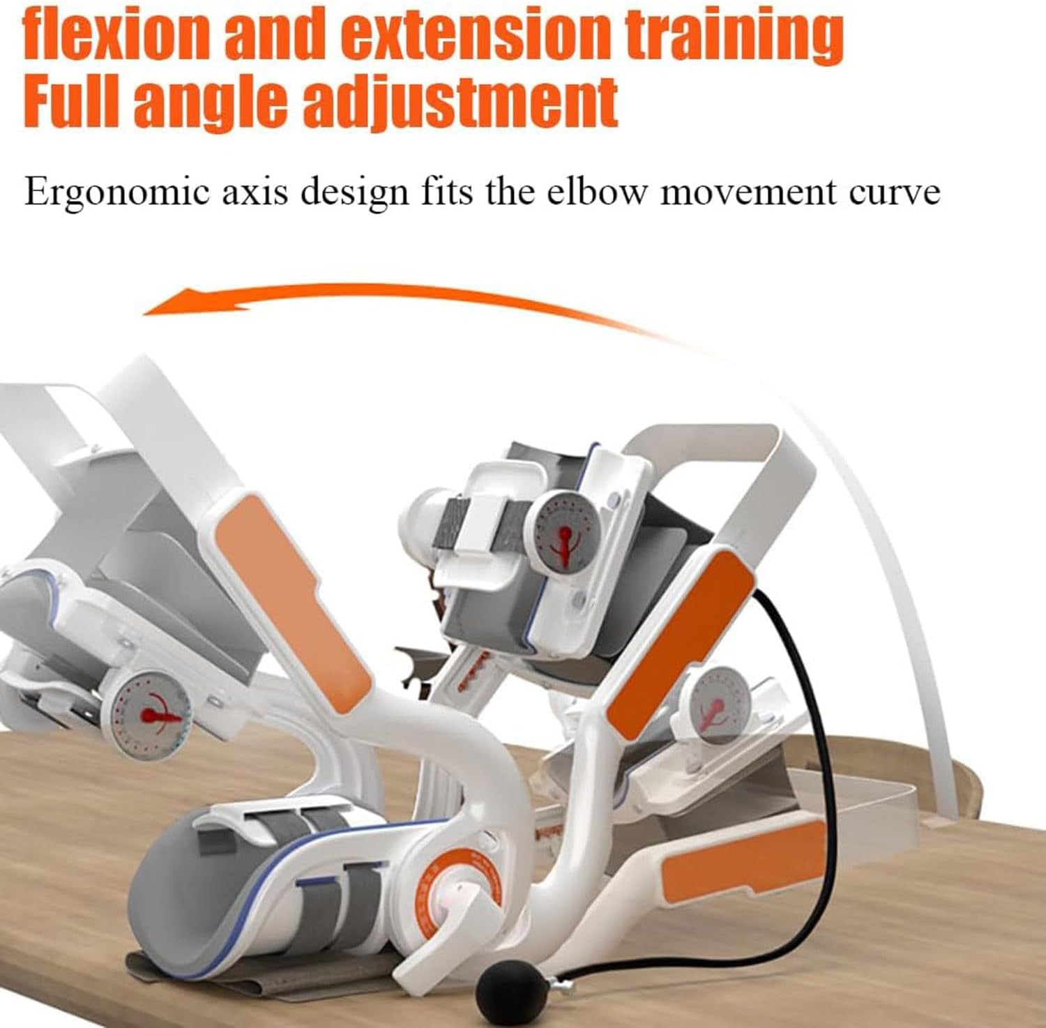 Elbow Brace Arm Exerciser, Elbow Joint Rehabilitation Device with Air Bag Pressurization, Adjustable -15° to 150° Angle