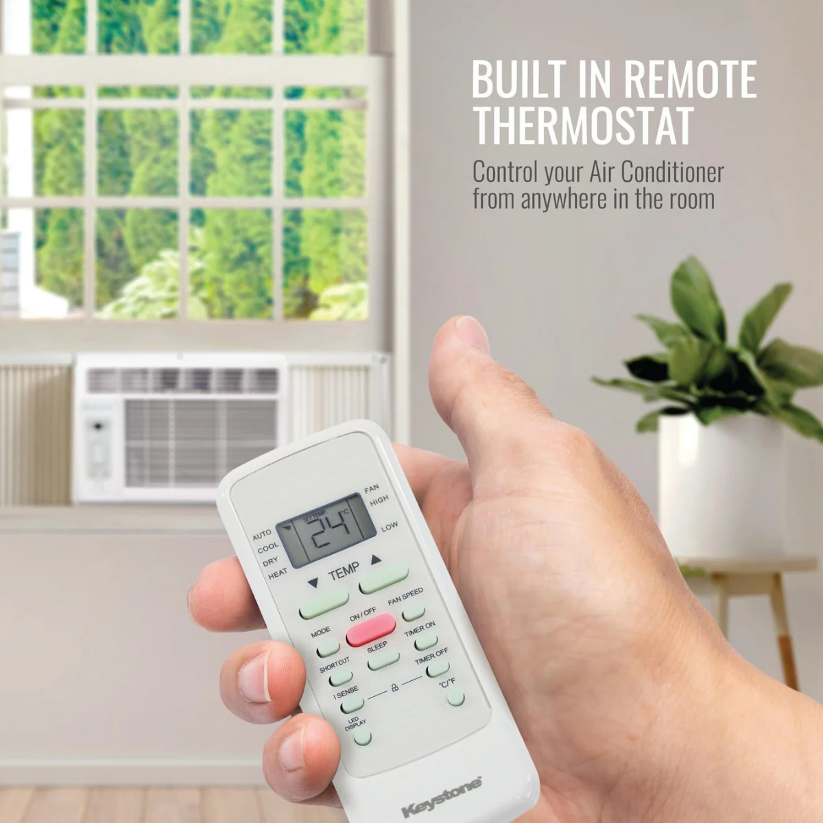 Keystone 6,000 BTU Window AC, Remote Control KSTAW06E