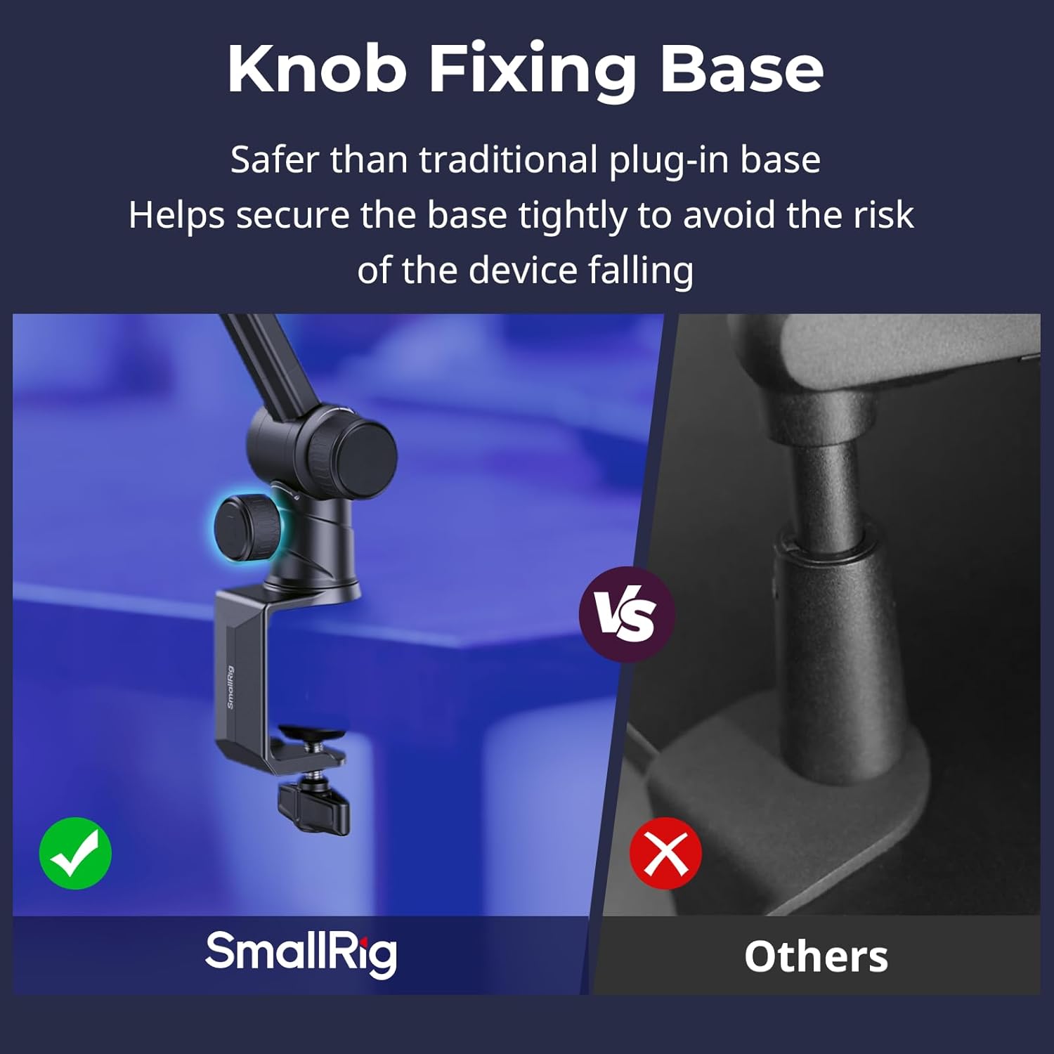 SmallRig Mic Boom Arm, Innovative Hydraulic Damping Microphone Stand with Desk Mount Clamp, Screw Adapter, Cable Management for Podcasting, Streaming, Gaming, Home Office - 4303