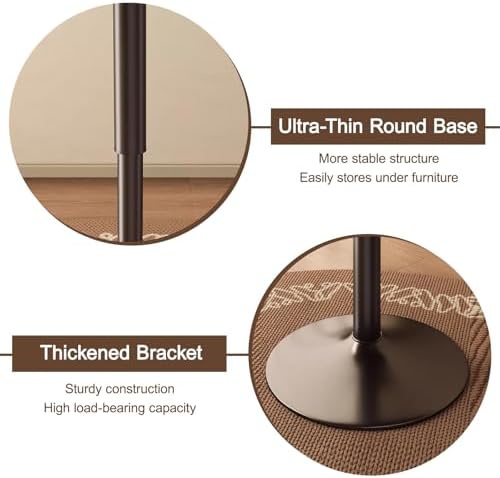 Adjustable Over Bed Table, Pneumatic Height Stand Desk & Sturdy Laptop Cart, Ideal for Home Office & Hospital Use, Multifunctional Dining Table - Black