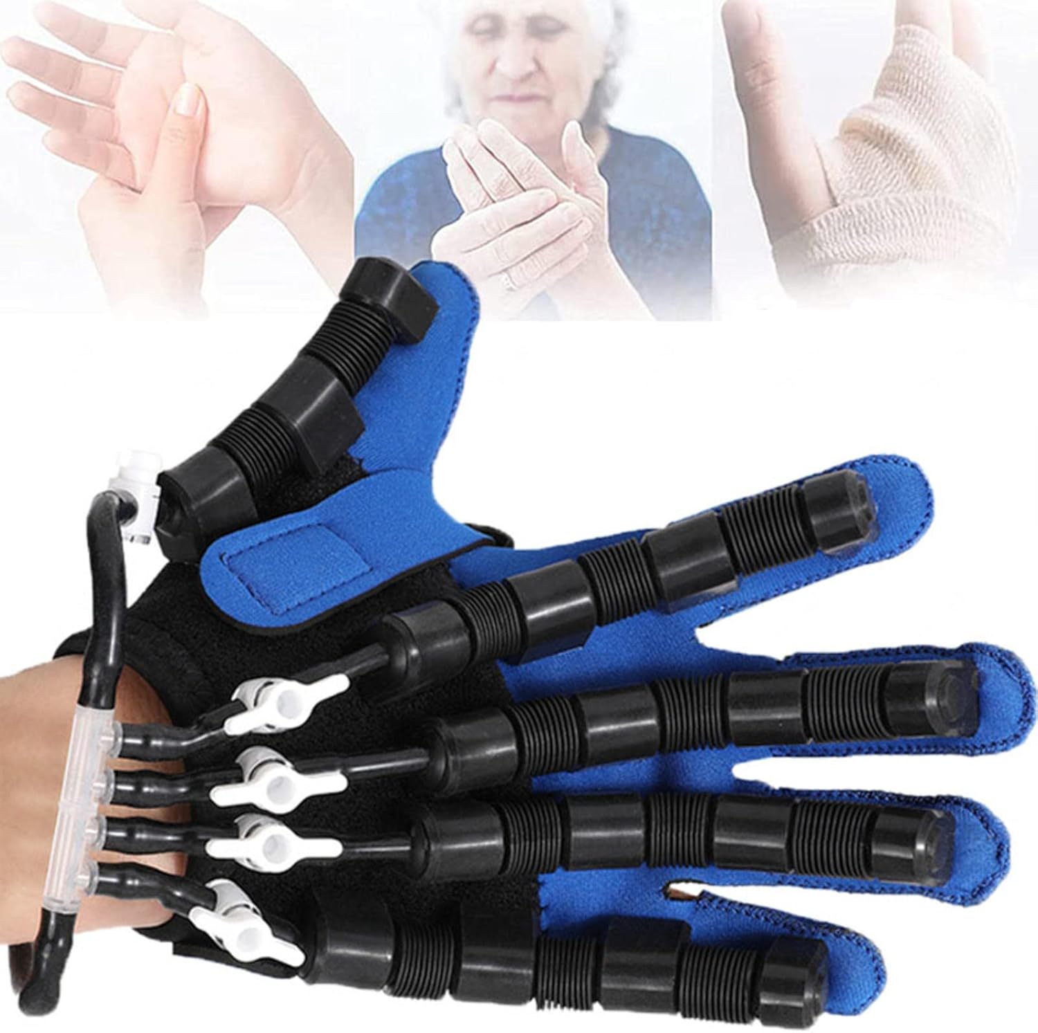 Robot Glove Hand Training Rehabilitation Stroke Hemiplegia Finger Exerciser for Stroke Hemiplegia Hand Function Recovery Relief Finger Cramps,Left-M