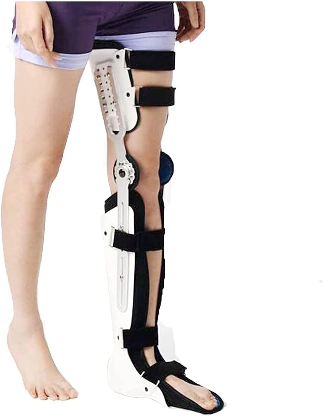 Adjustable Hip Joint Fixation Bracket, Breathable Knee Foot Support Braces Adjustable Angle Thigh Knee Immobilizer Protector FOR Left Or Right Leg Knee Brace Splint Stabiliser 23.7.28s(Single Leg(left