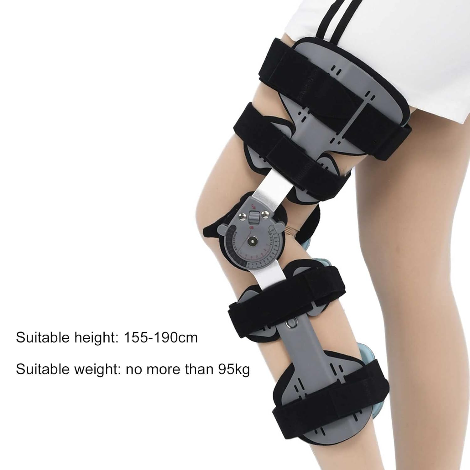 Hinged Knee Brace Patella Brace Orthosis Knee Orthoses Adjustable Knee Support Leg Support Suitable for Knee Injury Recovery,Postoperative Rehabilitation of Arthritis Or Fr(