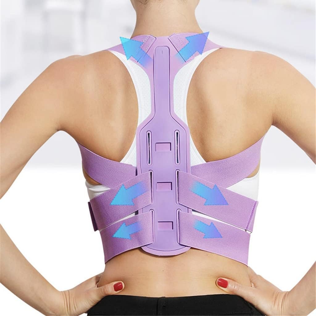 Brace Support Belt Adjustable Back Posture Corrector Clavicle Spine Back Shoulder Lumbar Posture Correction Corset for Posture(D,Large)
