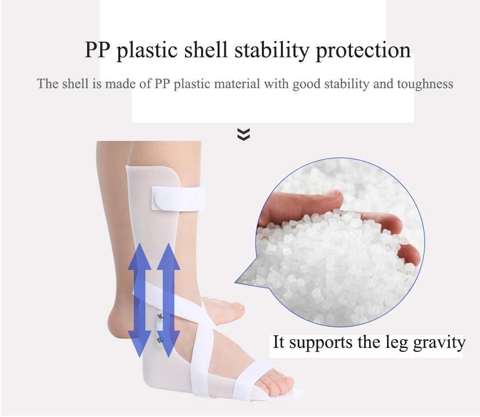 Drop Foot Brace Orthosis Foot Droop Orthosis Ankle Kids Valgus Correction Shoes Ankle Sprain Fracture Protector Relieve Pressure Full Length Trimmable Footplate (Left-M