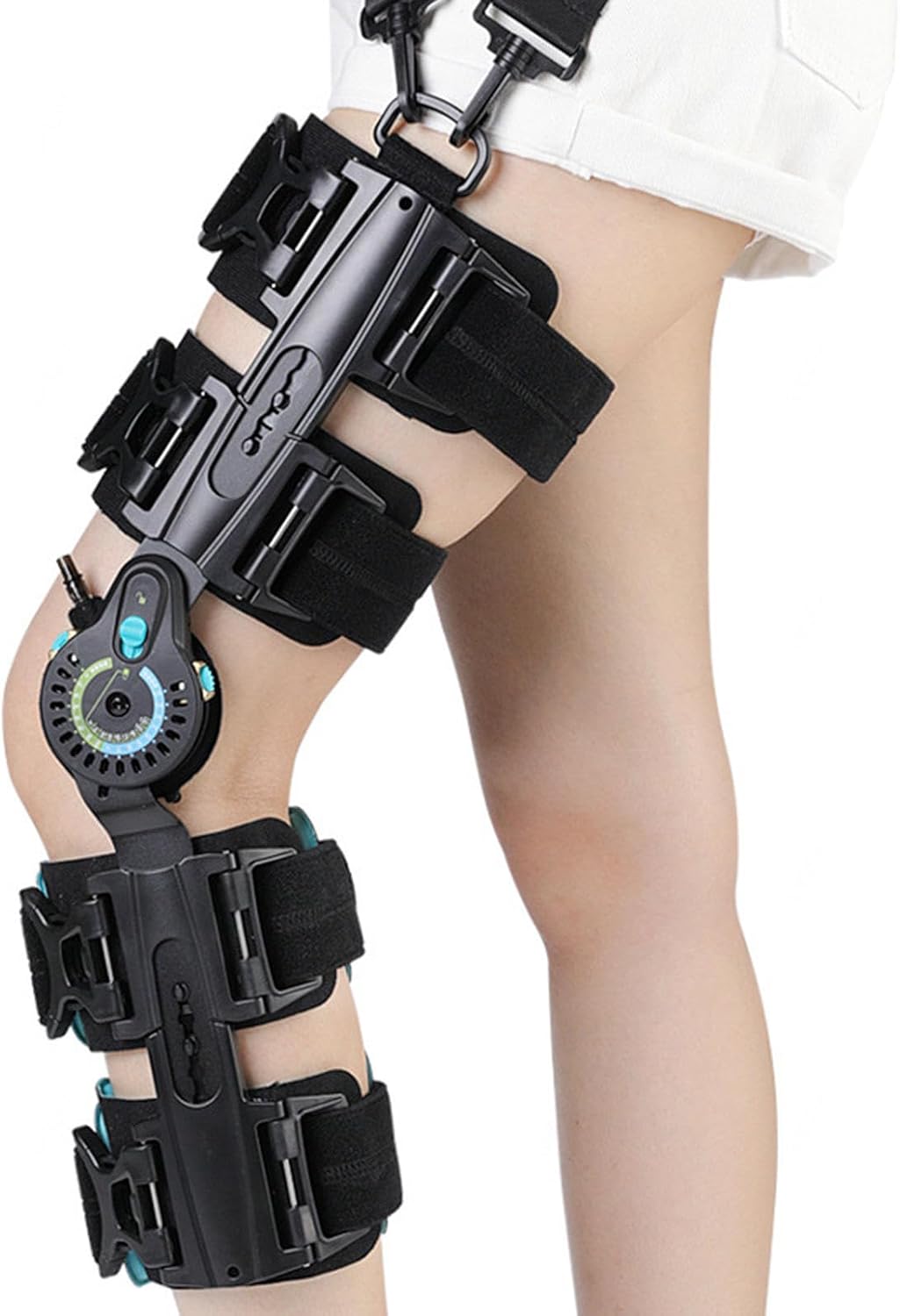 Hinged Knee Brace Knee Orthosis Support Stabilizer,Knee Immobilizer with Side Stabilizers for Knee Pain for Men and Women for Meniscus Tear, Arthritis, ACL, PCL, Osteoarthr(
