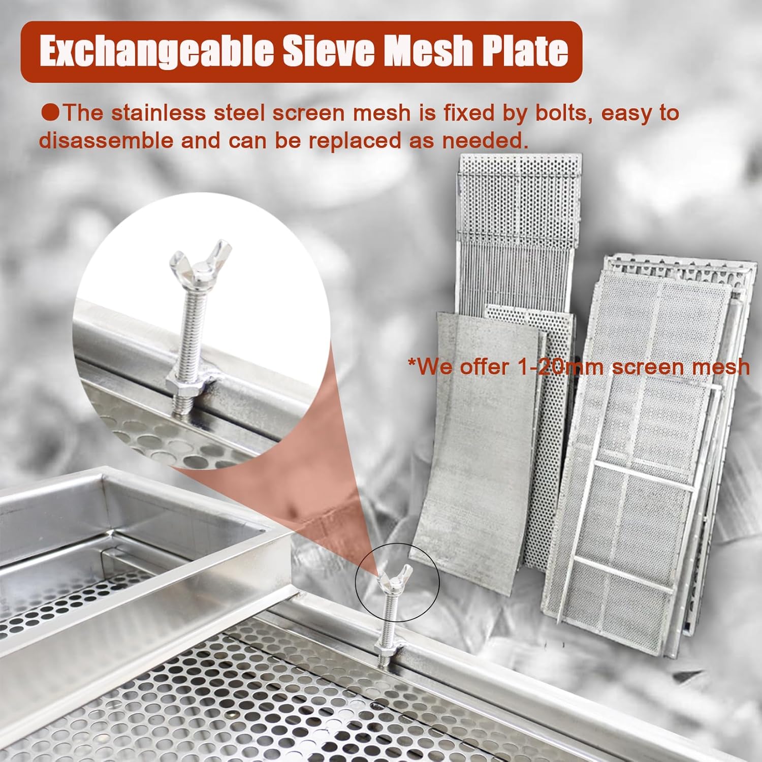 Electric Vibrating Sifter Straight Vibrating Sieve Shaker with 10mm Screen Stainless Steel Linear Sifter Machine Linear Shaker Single Motor 110v 80W