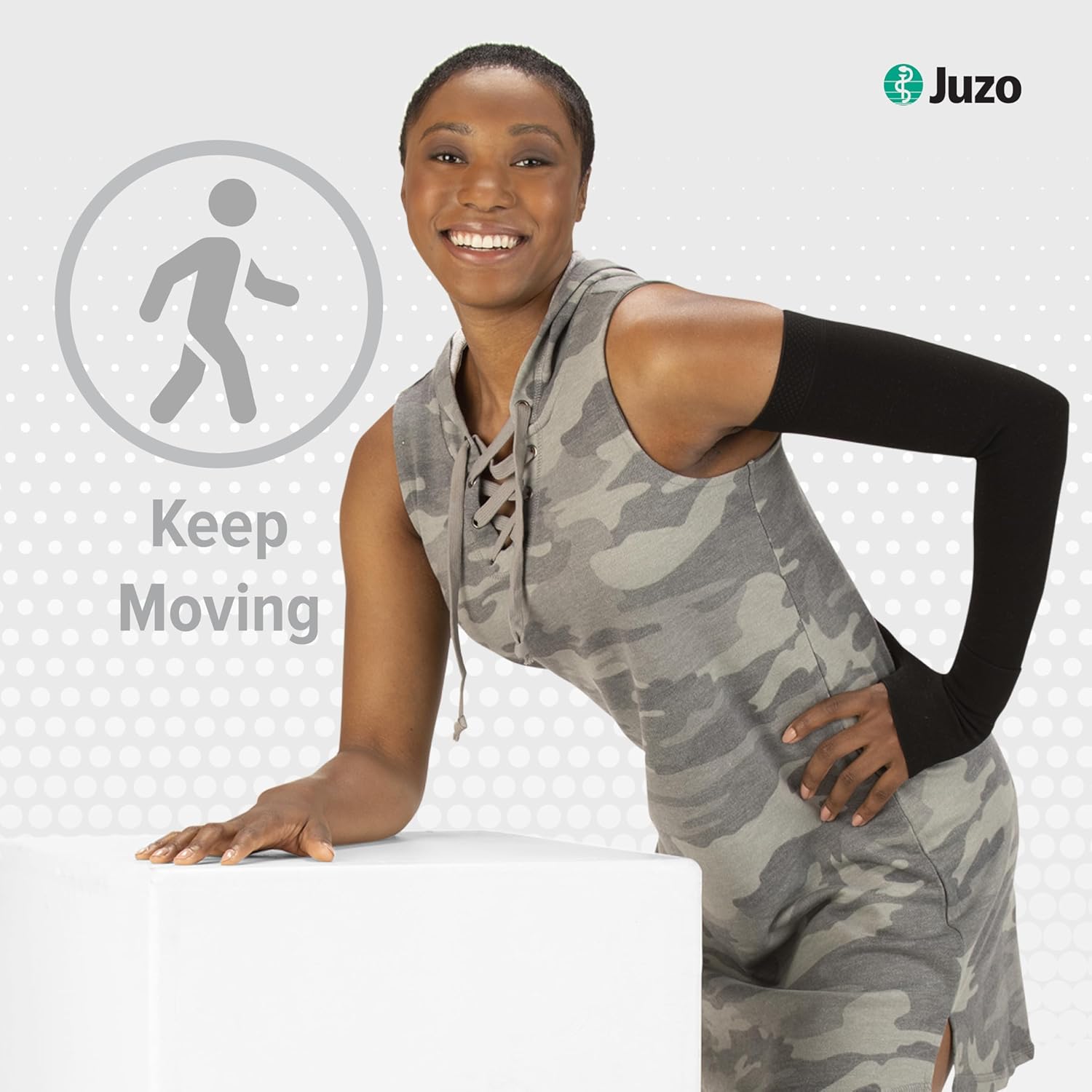 Juzo Basic 4411ad 20-30mmhg Knee-High Closed Toe Compression Stocking,Black,S Left