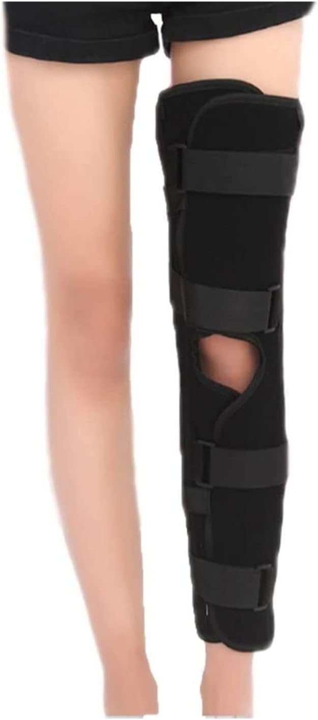 Adjustable Knee Joint Immobilizer Brace Breathable Leg Immobilizer for Joint Pain Relief Arthritis Injury Recovery Workout 22.7.27 (Color : Black, Size : S) (,Black-M