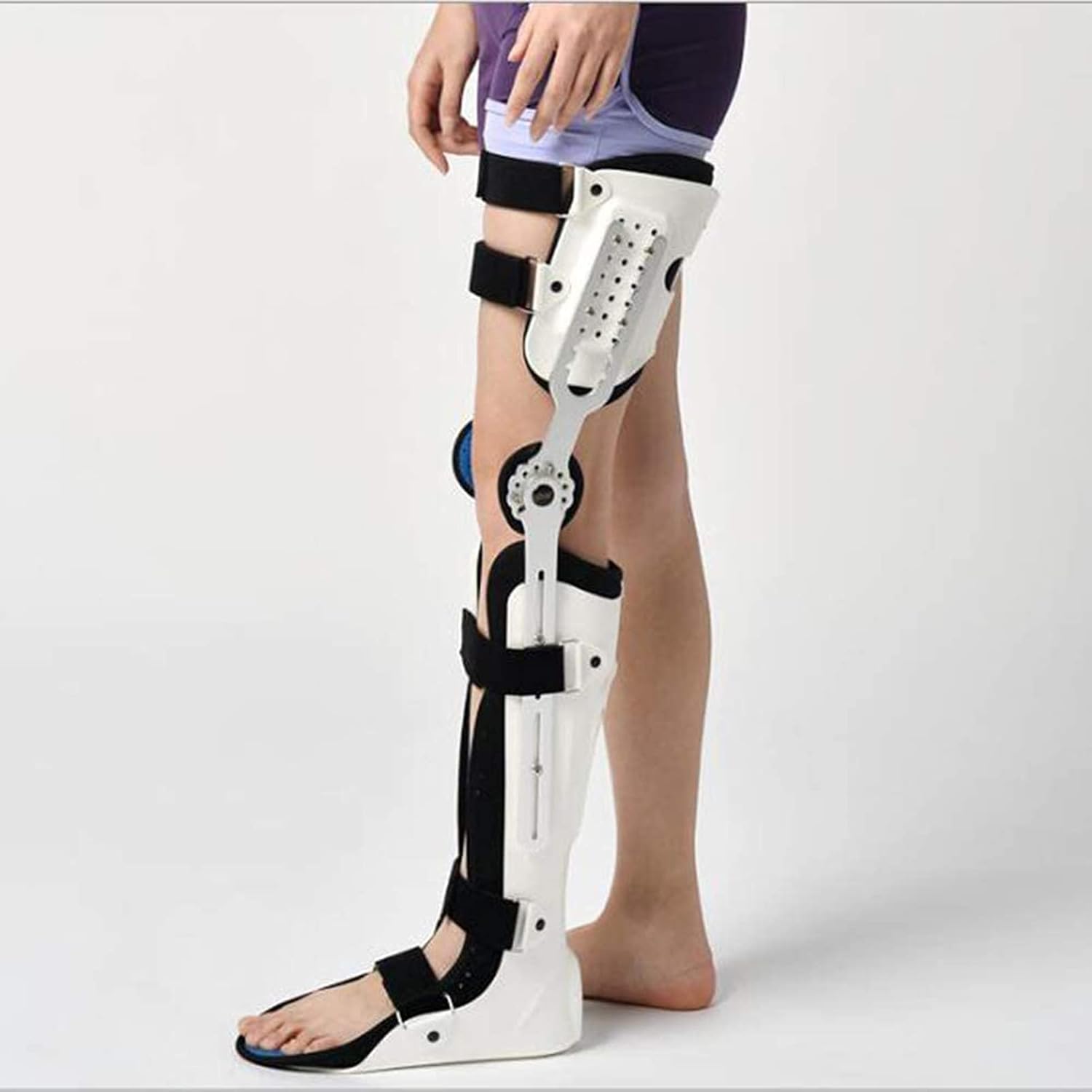 Knee Orthosis Support Joint Stabilizer, Hinged Knee Brace Ankle Foot Orthosis Brace Fixed Thigh Knee Joint Ankle Foot Spport and Ankle Fixator (Right Leg