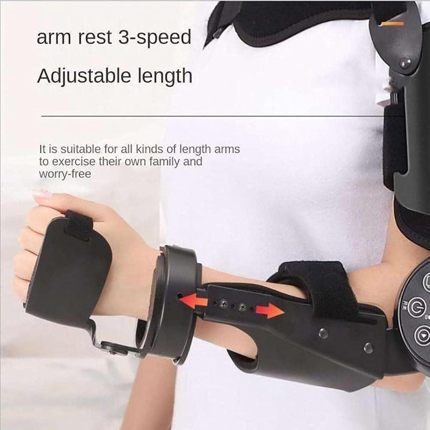 Device Elbow Joint Recovery Device Stroke Rehabilitation Arm Elbow Protector Hemiplegic Robot Training,Hinged Elbow Brace Arm Exerciser(Right)