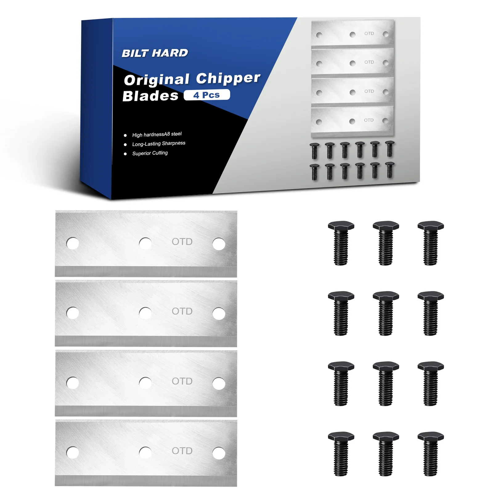 ( 1 Pack / 4 Pcs ) Blade for 4 inch Wood Chipper