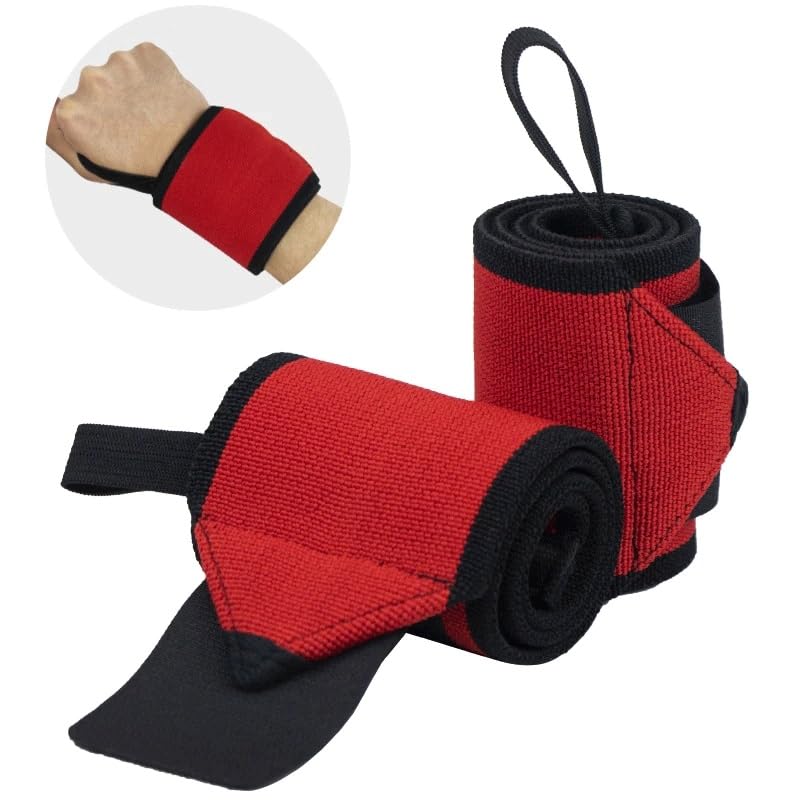 Power Weight Lifting Gym Straps Wraps Training Wristband Wrist Support Brace Powerlifting Fitness