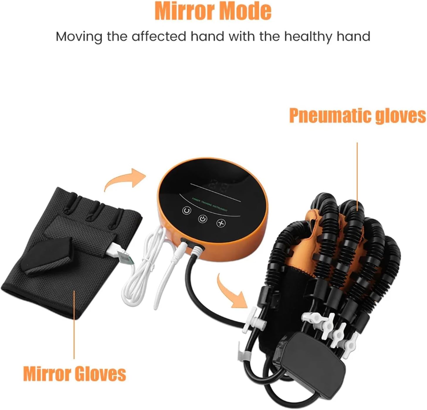 Rehabilitation Robot Gloves, Hemiplegia Finger Rehabilitation Training Equipment, Stroke Hand Splint, ​for Hand Function Recovery