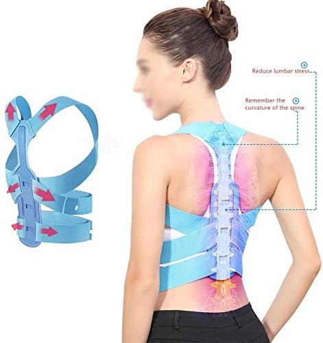 Brace Support Belt Adjustable Back Posture Corrector Clavicle Spine Back Shoulder Lumbar Posture Correction Corset for Posture(D,Large-L)