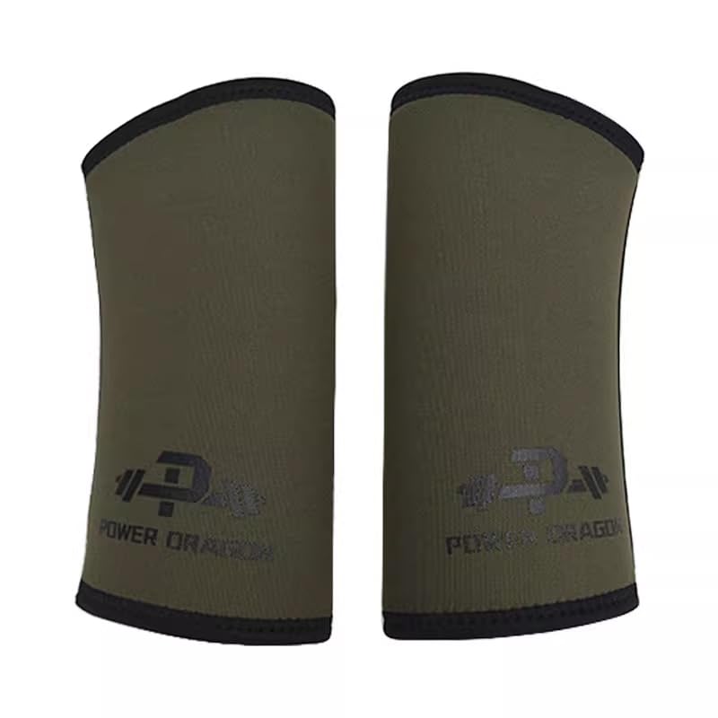 Weightlifting Elbow Sleeves (1 Pair) - 5mm Neoprene Compression Elbow Braces for Men & Women - Support for Bench Press, Powerlifting, Fitness & Gym Workouts (Green, 3XL)