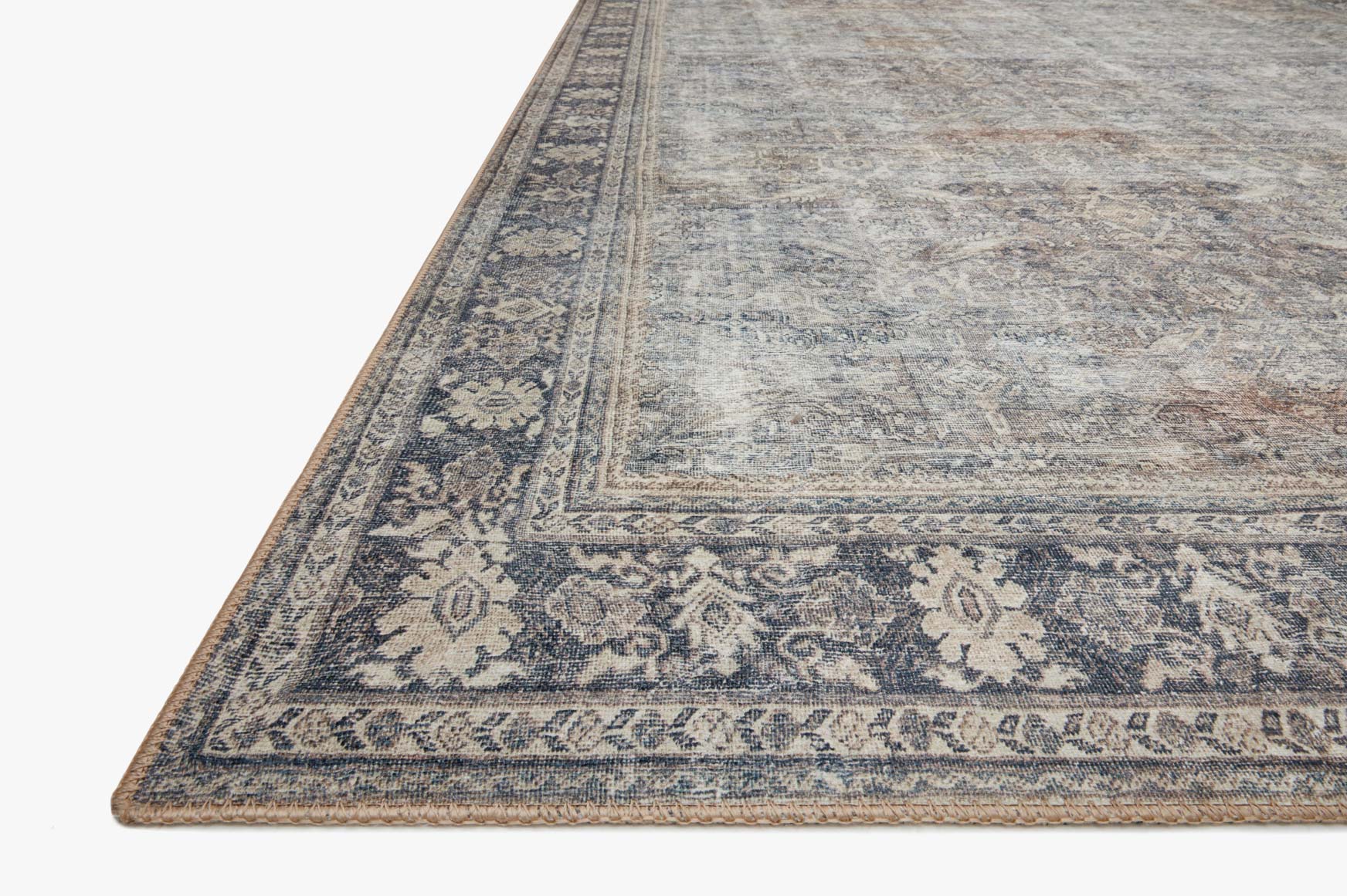 Loloi II Wynter Collection - Traditional Power Loomed Rug in Grey & Charcoal (WYN-07)
