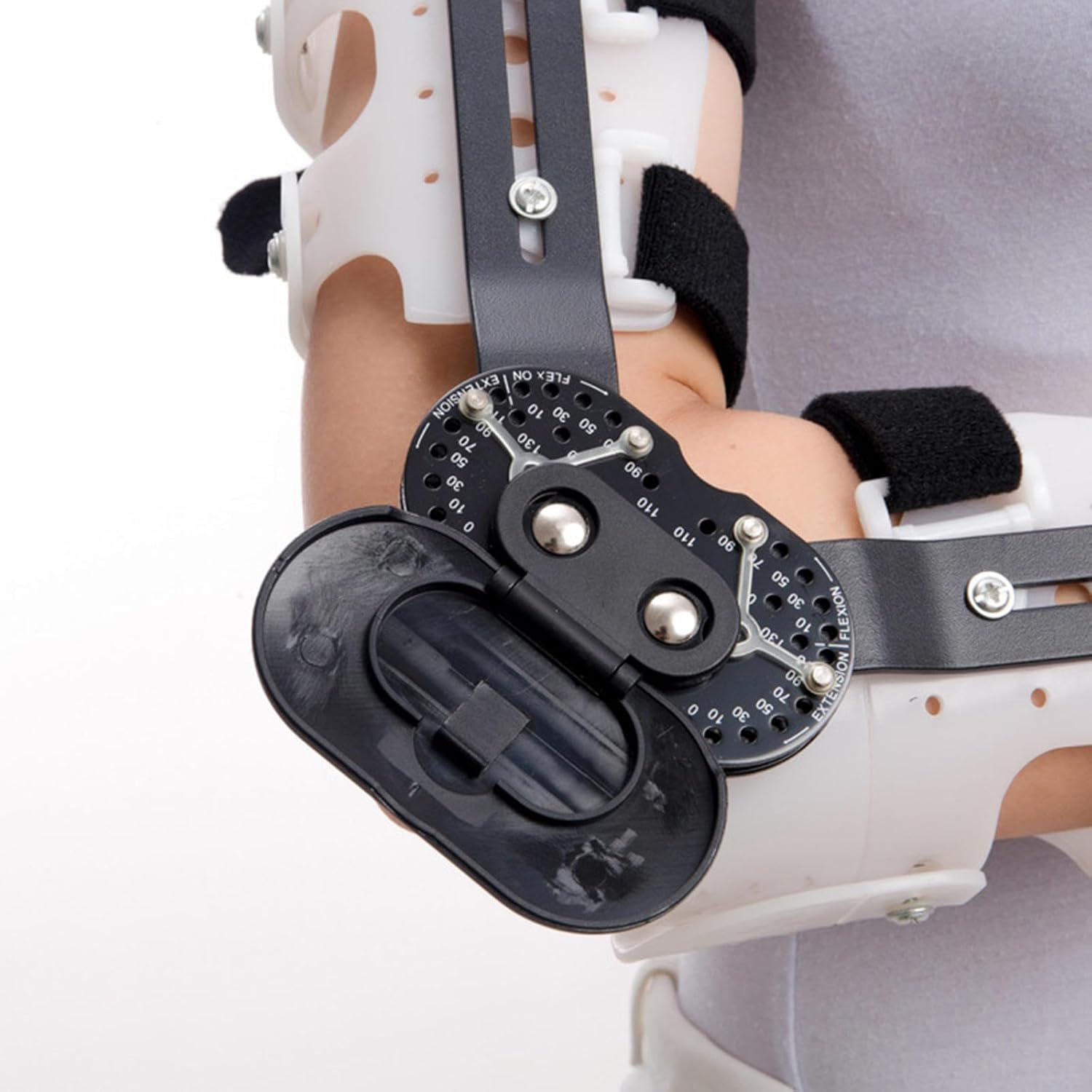 Portable Composite Resin Material Elbow Brace, Adjustable Post Op Elbow Brace for Wrist Palm Upper Arm Forearm Radius Fracture Reduction,right