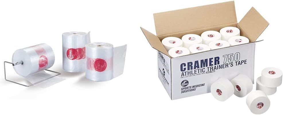Cramer Small Ice Bags for Injuries, Clear Ice Bags for Athletic Training Rooms, Easy to Tie Bags for Athletic Trainers, 9.5