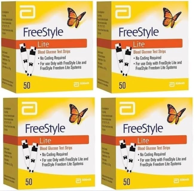 Blood Glucose Test Strips – 50 Count (Pack of 4) – Total 200 Strips ***Bulk Discount***