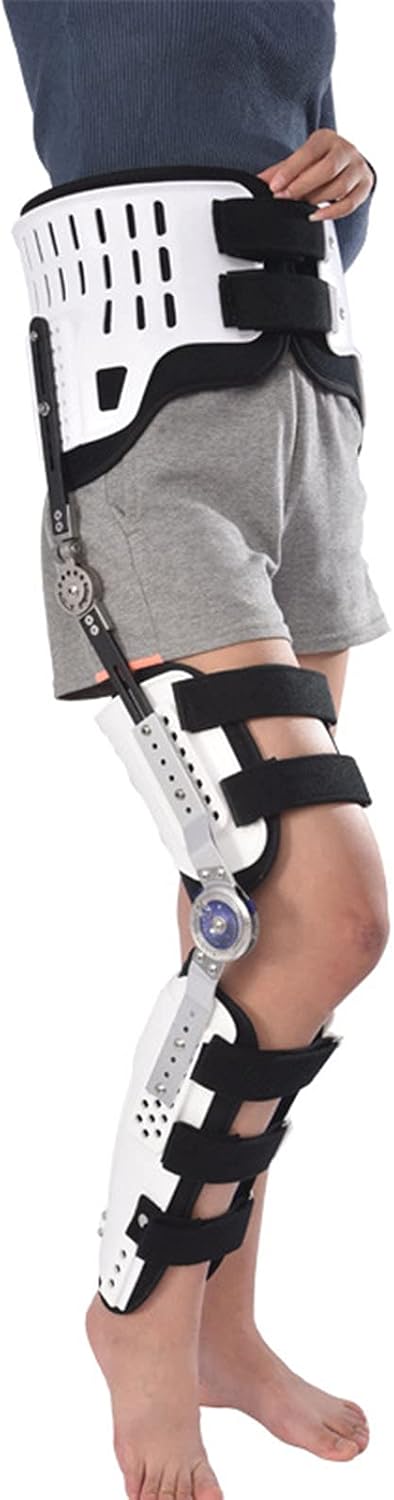 Hip and Knee Ankle Orthosis, Adjustable Hip Fixation, for Femoral Fracture, Lower Limb Paralysis, for Orthopedic Rehab, Post Op, Meniscus Tear-A/Right
