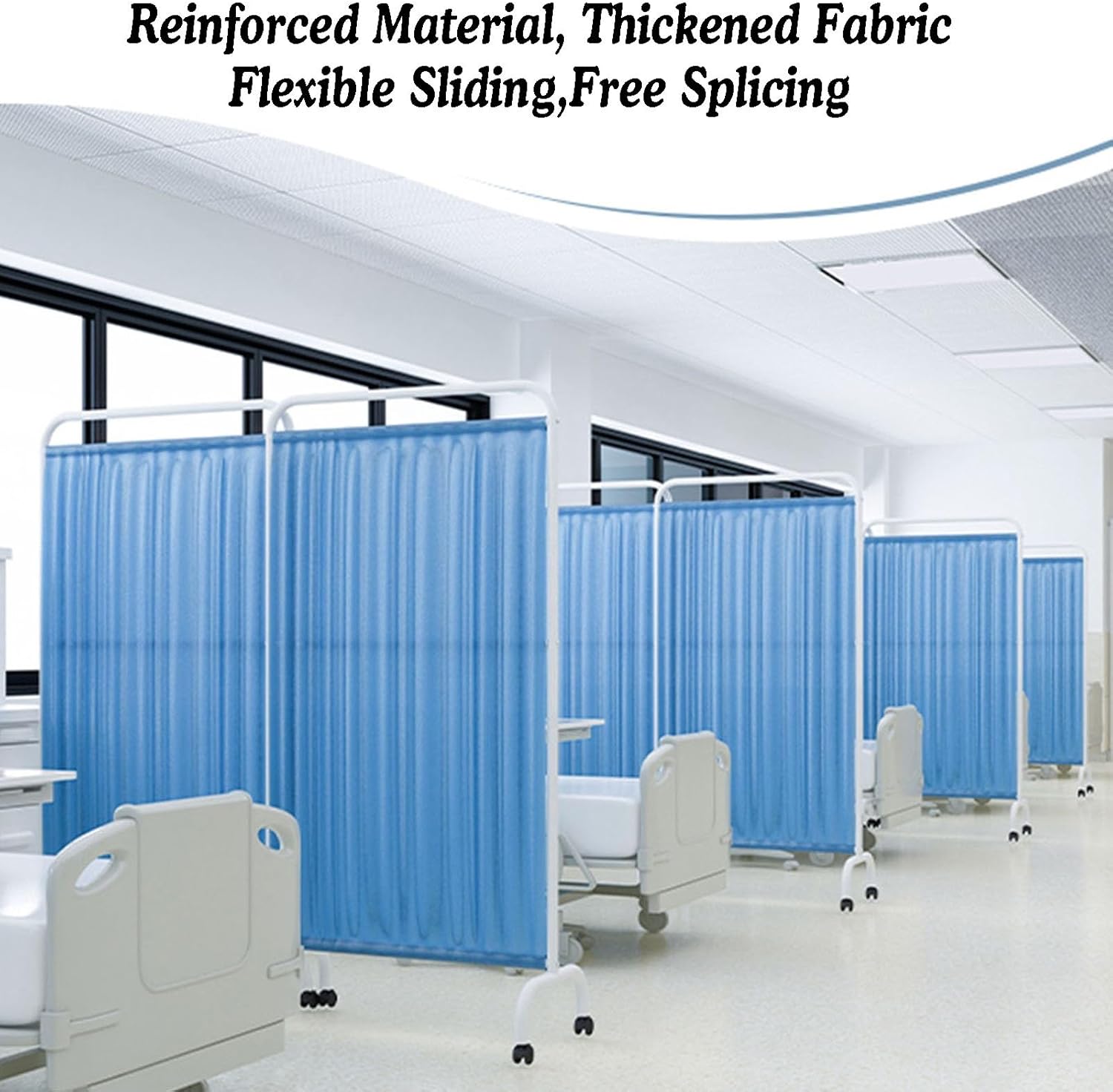 Mobile Room Dividers - Portable Privacy Screen Partition with Wheels, 1/2/3/4/5 Panels for Clinics, Offices, and Home Use - Easy to Move (Color 2, 5 Panels)